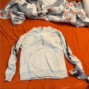 Champion Light Gray Hoodie with Logo Accents